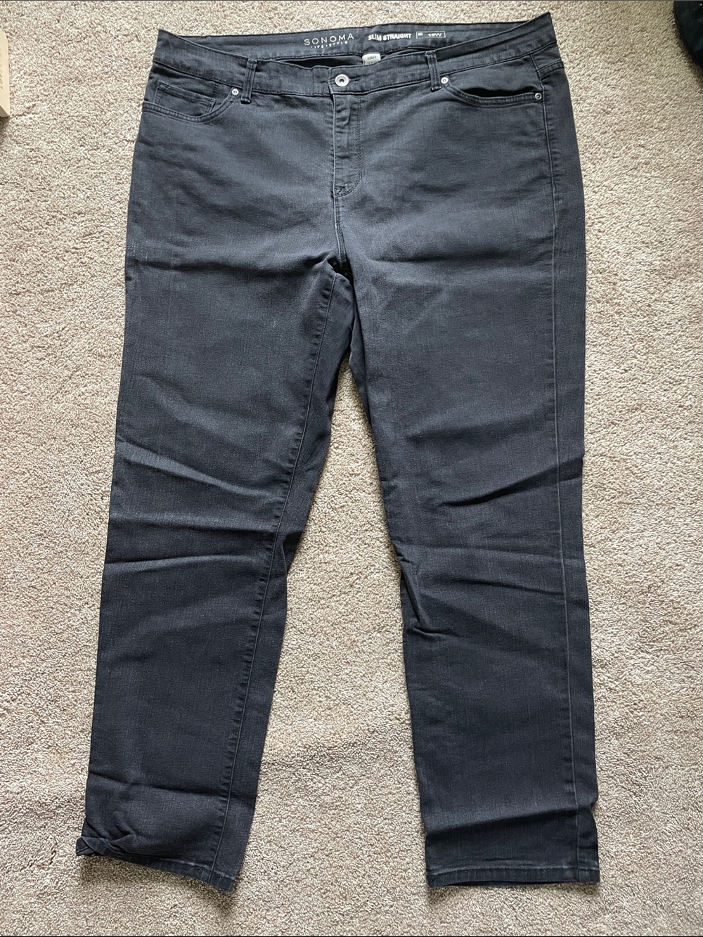 Sonoma Black Straight-Leg Jeans